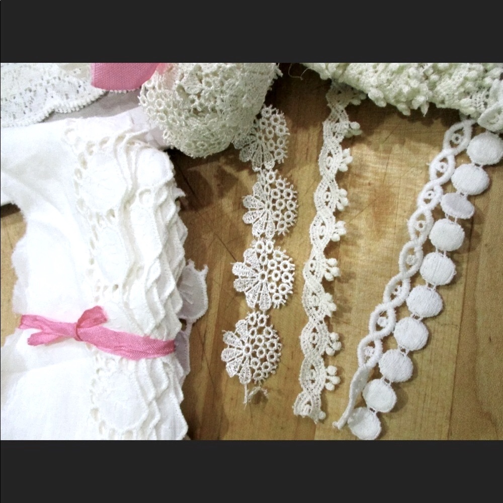 GRAB BAG - large Lot of Lace, Ribbon or Appliqués